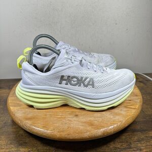 Hoka One One Bondi 8 Gray White 1127952 NCLG Shoes Sneakers Women's Size 8.5 B